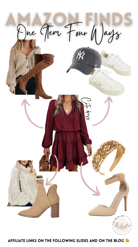 One item: cute fall dress: worn four different ways